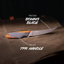 Load image into Gallery viewer, OUTDOOR EDGE VANTEX 4-Piece Roll Pack Hunting Knife Set - Includes Drop-Point, Boning, Caping Knives &amp; Sharpener - Great Elk and Deer Field Dressing Processing Kit for Hunters
