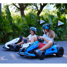 Load image into Gallery viewer, Kids Electric Go Kart 24V 10Ah Battery for Kids Ages 6-12, Two Driving Modes, Max Speed 7.5Mph - Blue
