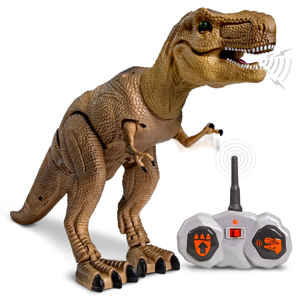 Remote Control RC T Rex Dinosaur Electronic Toy Action Figure Moving & Walking Robot w/Roaring Sounds & Chomping Mouth