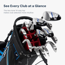Load image into Gallery viewer, GoHimal 14-Way Lightweight Golf Stand Bag with Multiple Pockets Blue
