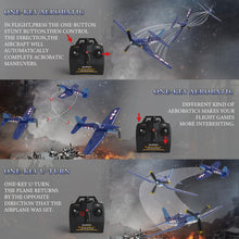 Load image into Gallery viewer, RC Plane 4 Channel Remote Control Airplane with 3 Modes - Ready to Fly Upgrade F4U Corsair RC Airplane for Beginners Adult
