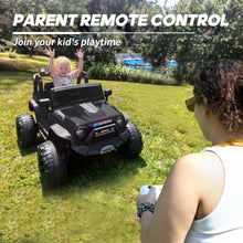 Load image into Gallery viewer, 24V 9Ah Ride on Toy for Big Kids, 4x4 2 Seater Ride on Car Truck w/Remote Control, 4x200W Motors - Black Warrior
