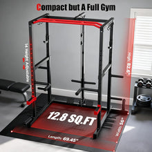 Load image into Gallery viewer, SPORTSROYALS Power Rack, Multi-Functional Power Cage, Squat Rack with Pulley System &amp; LAT Pull Down
