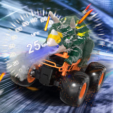 Load image into Gallery viewer, Remote Control Dinosaur Truck Toys for Kids Boys 3-5 4-7, 2.4GHz RC Dino Car Toys with Light, Sound &amp; Spray
