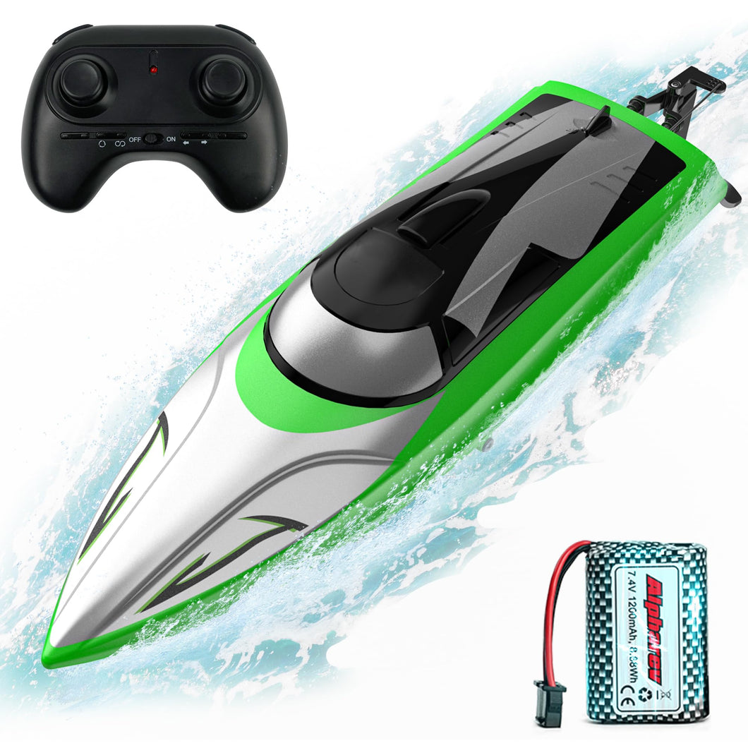 RC Boat - 20+MPH Fast RC Boats for Adults & Kids, 2.4GHz Remote Control Boat for Boys, Radio Controlled Boats with Rechargeable Battery