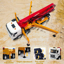Load image into Gallery viewer, RC Concrete Pump Truck Toy for Kids, 11 Channel 2.4G Diecast Construction Trucks with Working Water Pump
