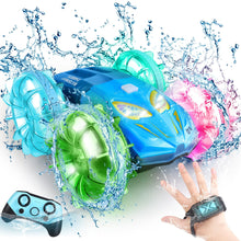 Load image into Gallery viewer, Amphibious Remote Control Car Boat - 4WD RC Stunt Car with Waterproof Gesture Sensing 2.4GHz RC Boat with Lights
