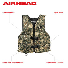 Load image into Gallery viewer, Airhead Adult Sportsman life Jacket with pockets-Universal, Camo
