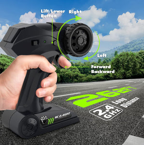 1:12 Large RC Cars for Boys with Upgraded Lifting Function, 2.4GHz 4WD Remote Control Car Toy Gifts 20km/h Monster Truck (Green)