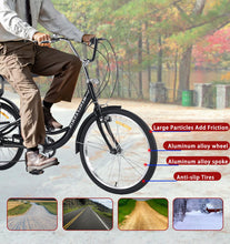 Load image into Gallery viewer, Adult Tricycle 7 Speed, Adult Tricycle with Rear seat for Ladies，24in 3-Wheel Bikes, Trike for Adults (Blue)
