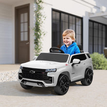 Load image into Gallery viewer, Chevrolet Tahoe Licensed Kids Ride on Car, 12V Battery Powered Kids Electric Car with Remote Control, White
