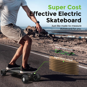 Off Road Electric Skateboard with Remote, 3000W/1200W Brushless Motor, 32/30 Mph Top Speed (1200W & 30 MPH & 12 Miles)