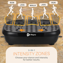 Load image into Gallery viewer, Lifepro HexaPlate Lite Vibration Plate Exercise Machine — Magnetic Acupoints, 99 Speeds &amp; 10 Presets Vibration Platform Machine with Resistance Bands — Vibrating Plate for Lymphatic Drainage &amp; Toning
