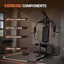 Load image into Gallery viewer, Home Gym Equipment, Multifunctional Workout Station with 100LBS Weight Stack, Home Gym Machine
