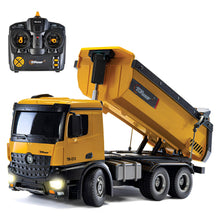 Load image into Gallery viewer, Top Race Remote Control Dump Truck Toy - 1:14 Scale Heavy-Duty Construction Vehicle with 7 lb Load Capacity,
