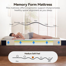 Load image into Gallery viewer, Bynex Folding Mattress Full Size – 6 Inch Tri Fold Memory Foam Portable Full Mattress with Washable Cover, Non-Slip Bottom, Foldable Bed for Guest, RV, Camping, 73"x52"x6"
