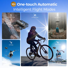 Load image into Gallery viewer, 8K Action Flying Camera, Foldable Drone with Camera with 42 KM/H Follow Speed, 10+ Fully Automatic Flight Modes, Fly Anywhere (Cycling Combo)
