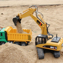 Load image into Gallery viewer, Remote Control Excavator RC Construction Vehicles 15 Channel 2.4G Full Function Digger Toys with Metal Shovel Sound and Lights
