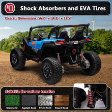 Load image into Gallery viewer, 24V Ride On Toys for Big Kids 3-8 Years Old with Parent Remote Control, 4WD Electric Car with EVA Tires, Blue
