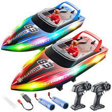 Load image into Gallery viewer, Remote Control Boat, 2 Packs 10 inch Fast Speed RC Boat 15 KPH for Pools &amp; Salt Water, Summer Toys for Adults and Kids
