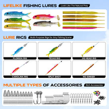 Load image into Gallery viewer, Fishing Gear Backpack with Tackle Box and 2 Rod Holders,Lure Kit &amp; Tool Set

