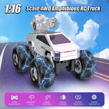 Load image into Gallery viewer, 1:16 Remote Control Car, 2.4GHz Shoot Water RC Cars, 4WD Amphibious RC Truck, All Terrain Off-Road Remote Control Monster Truck
