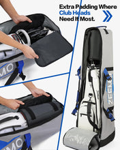 Load image into Gallery viewer, ZEEMO Full-Open Golf Travel Bag for Airlines, Wheeled Club Carrier Bag
