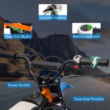 Load image into Gallery viewer, 24V Electric Dirt Bike, Boys &amp; Girls Ride on Electric Motocross Off-Road Bike w/Twist Grip Throttle, 250W Chain-Driven Motor (Blue)
