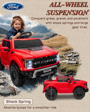 Load image into Gallery viewer, First Ride On Licensed Ford F-150 Raptor 12 Volt Kids Ride on Car, Ride on Toys for Kids with Remote Control (Red)

