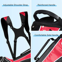 Load image into Gallery viewer, Tangkula Golf Stand Bag with 6 Way Top Dividers, Red
