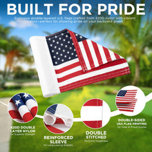 Load image into Gallery viewer, KINGTOP 3 ft White Golf Flagstick Sets with USA Flags, 2 Pack
