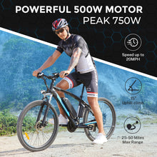 Load image into Gallery viewer, Electric Bike for Adults 27.5&#39;&#39; Peak 750W Electric Mountain Bike/Ebike, 3 Hours Fast Charge, 55 Miles Electric Bicycle
