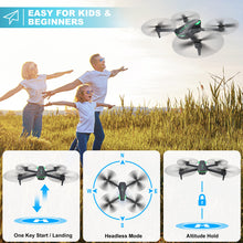 Load image into Gallery viewer, Drone with 1080P Camera for Beginners and Adults, Foldable Remote Control Quadcopter with Voice Control, Gestures Selfie, Altitude Hold
