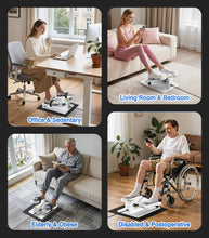 Load image into Gallery viewer, Portable Under Desk Elliptical Machine with Wireless Remote - White
