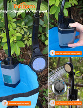 Load image into Gallery viewer, innhom Portable Camping Shower, 6000mAh Rechargeable Camp Shower Pump with LED Display, IPX7 Waterproof &amp; 2 Spray Modes Electric Outdoor Shower for Hiking, Pet Bathing, Car Washing (Grey)
