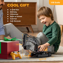 Load image into Gallery viewer, RC Excavator Toy for Boys -11CH Remote Control Excavator with Metal Shovel, Lights, Sound &amp; Spray, 2×600mAh Rechargeable
