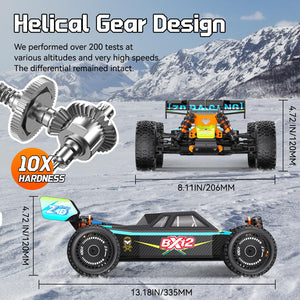 Racing 1:12 Brushless Fast Rc Cars for Adults Fast 42 MPH,Off Road Rc Car 4X4,Remote Control Car for Adults