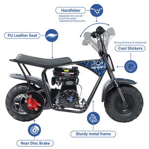 Mini Dirt Bike for Kids, 105CC 4-Stroke Kid Gas Powered Off-Road Pocket Pit Trail Motorcycle W/EPA Approved