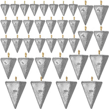 Load image into Gallery viewer, Glimin 36 Pcs Pyramid Fishing Weights Saltwater, 4 oz
