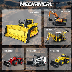 Bulldozer Building Set, APP Remote Control Loader RC Bulldozer Construction Toy with 2.4GHz Multi-Player Mode 22001
