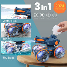 Load image into Gallery viewer, Amphibious Remote Control Car - Stunt Toy for Kids Ages 6-8-12, Water &amp; Land 4WD with Gesture Sensing, Lights
