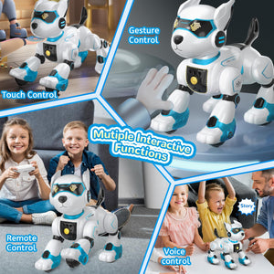 Smart Robots Dog Toy for Kids, Programmable Interactive RC Robotic Pets with Voice Control and Touch Sensory
