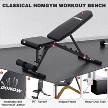 Load image into Gallery viewer, DONOW Olympic Weight Bench with Squat Rack Adjustable Workout Bench with Rack for Bench Press Sthrength Training (Red)
