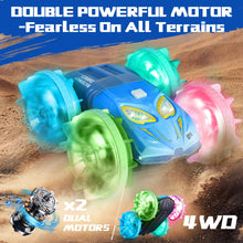 Load image into Gallery viewer, Amphibious Remote Control Car Boat - 4WD RC Stunt Car with Waterproof Gesture Sensing 2.4GHz RC Boat with Lights

