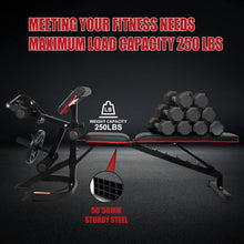 Load image into Gallery viewer, Fitvids Adjustable Weight Bench for Home Gym, 6-Position Utility Workout Bench with Leg Extension and Curl Machine, Preacher Pad, V-Handle, Weight Plate Holder, Heavy Duty Frame for Full Body Exercise
