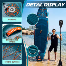 Load image into Gallery viewer, InnoExpo 11' Inflatable Stand Up Paddle Boards with Premium Accessories, Wide Stable SUP Paddle Board Design, Non-Slip Comfort Deck for Youth &amp; Adults (Futuristic/Kayak Seat)
