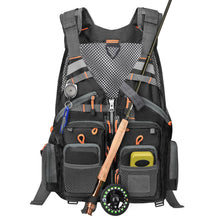 Load image into Gallery viewer, Gonex Fly Fishing Vest for Men Women, Trout, Adjustable Size, 18 Pockets
