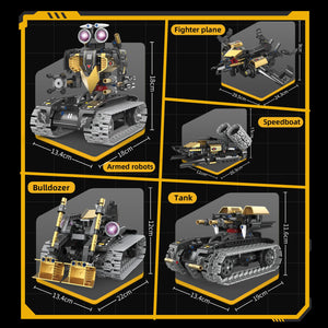 5 In1 Robot Toy for Kids Building Kit,323 Pcs Blocks App & Remote Control Robotics Kit, STEM RC Robot Building Toys