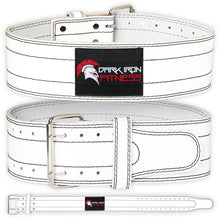 Load image into Gallery viewer, Dark Iron Fitness Genuine Leather Weightlifting Belt - White
