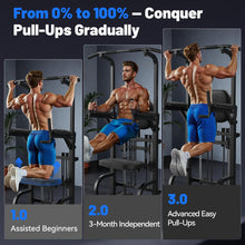 Load image into Gallery viewer, SPORTSROYALS Power Tower Pull Up Bar Station, 450LBS Stable Pull Up Dip Station for Home Gym
